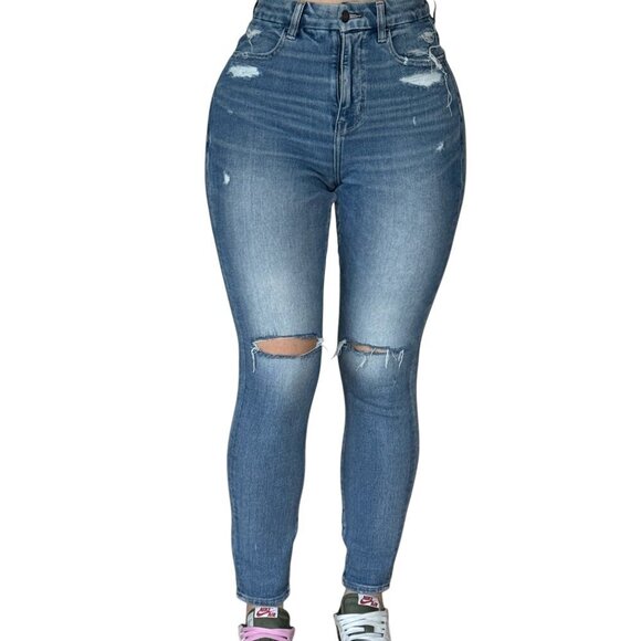 American Eagle Outfitters Denim - AMERICAN EAGLE SKINNY RIPPED DISTRESS JEANS